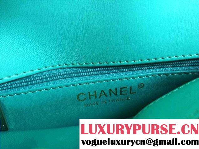 Chanel Lambskin Trendy CC Dual Handle Flap Tote Bag Turquoise