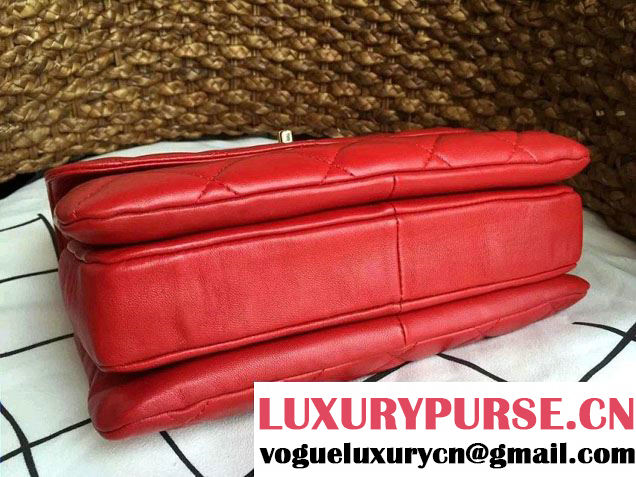 Chanel Lambskin Trendy CC Dual Handle Flap Tote Bag Red