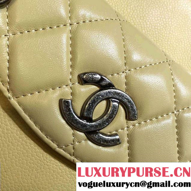 Chanel Grained Calfskin and Lambskin Large Shopping Bag A93284 Apricot 2016