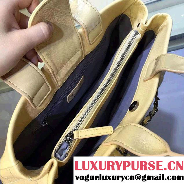 Chanel Grained Calfskin and Lambskin Large Shopping Bag A93284 Apricot 2016