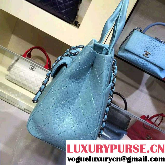 Chanel Grained Calfskin and Lambskin Large Shopping Bag A93284 Light Green 2016