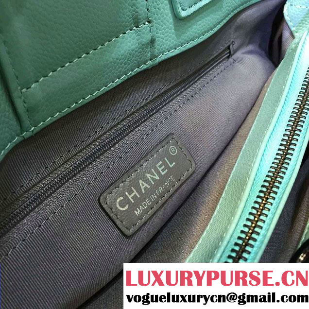 Chanel Grained Calfskin and Lambskin Large Shopping Bag A93284 Light Green 2016