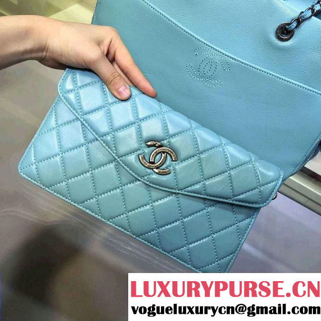 Chanel Grained Calfskin and Lambskin Large Shopping Bag A93284 Light Green 2016