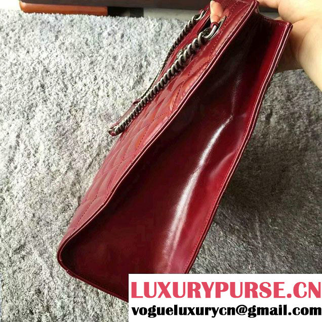 Chanel Calfskin Small Shopping Tote Bag A93058 Red 2016
