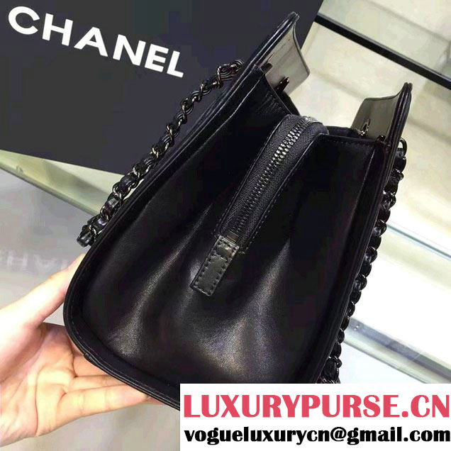 Chanel Propeller Shoulder Tote Bag Black 2016