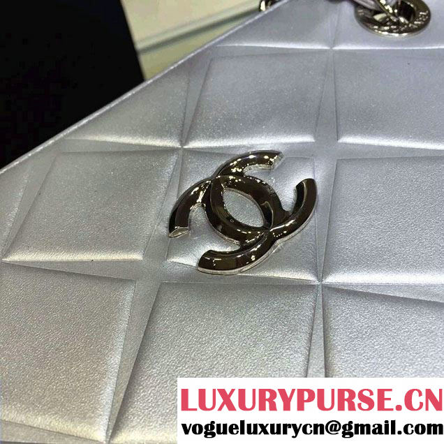 Chanel Propeller Shoulder Tote Bag Silver 2016