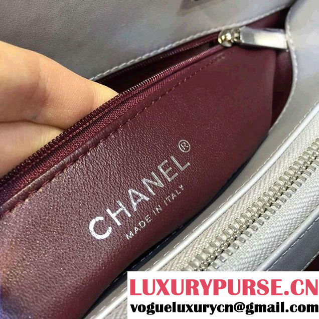 Chanel Propeller Shoulder Tote Bag Silver 2016