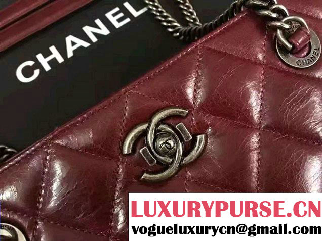 Chanel Calfskin Shopping Bag Date Red Fall Winter 2016