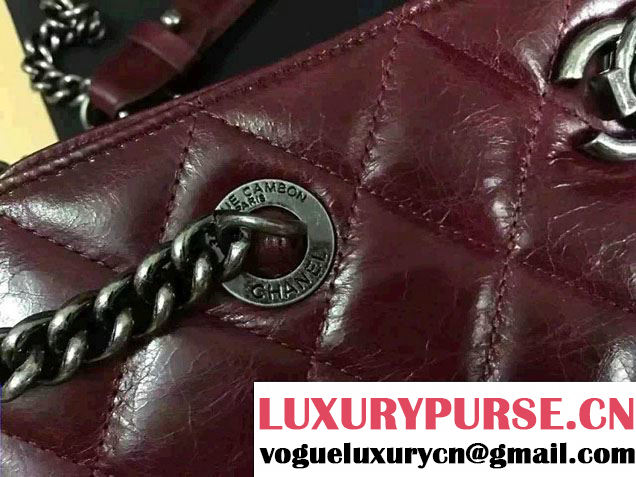 Chanel Calfskin Shopping Bag Date Red Fall Winter 2016