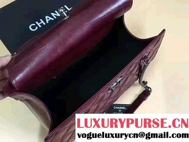 Chanel Calfskin Shopping Bag Date Red Fall Winter 2016
