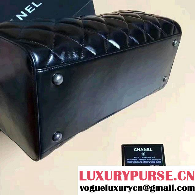 Chanel Calfskin Shopping Bag Black Fall Winter 2016