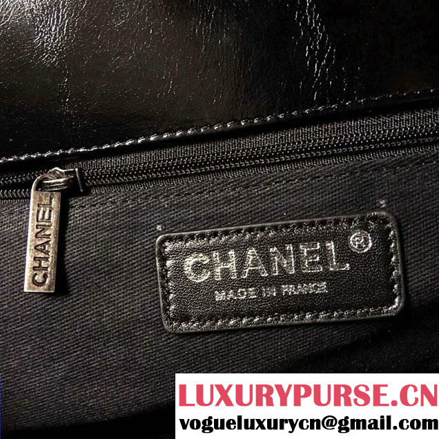 Chanel Calfskin Shopping Bag Black Fall Winter 2016