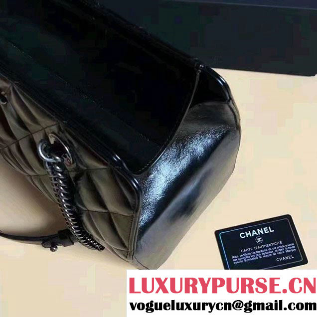 Chanel Calfskin Shopping Bag Black Fall Winter 2016