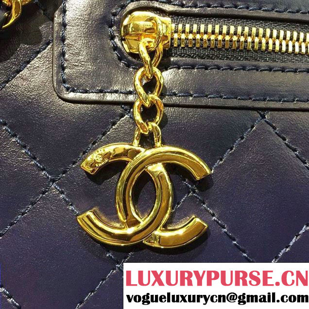Chanel Denim and Calfskin/Light Gold Metal Large Shopping Bag A93559 Blue 2016