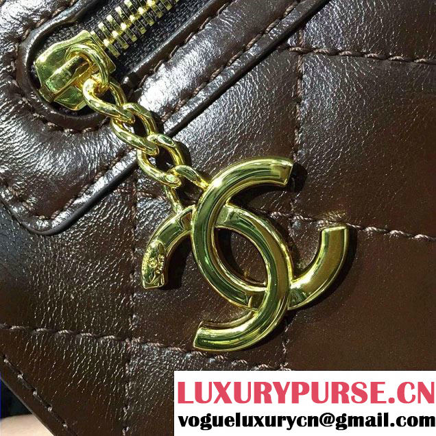 Chanel Denim and Calfskin/Light Gold Metal Large Shopping Bag A93559 Army Green 2016