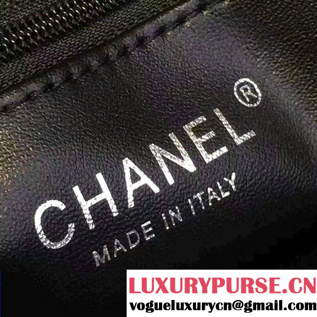 Chanel CC Calfskin Luggage Bag Black 2016