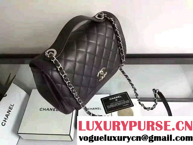 Chanel Business Affinity Top Handle Flap Bag Black 2016