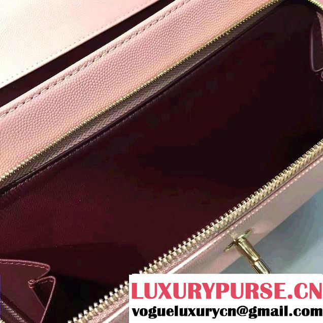 Chanel Grained Calfskin Business Affinity Large Flap Top Handle Bag A93608 Pink 2016