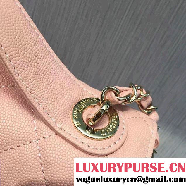 Chanel Grained Calfskin Business Affinity Flap Top Handle Bag A93607 Pink 2016