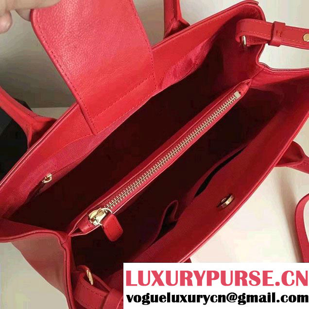 Chanel Grained Calfskin Neo Executive Small Shopping Bag A69930 Red Cruise 2017