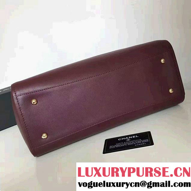 Chanel Grained Calfskin Neo Executive Small Shopping Bag A69930 Burgundy Cruise 2017