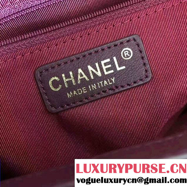 Chanel Grained Calfskin Neo Executive Small Shopping Bag A69930 Burgundy Cruise 2017