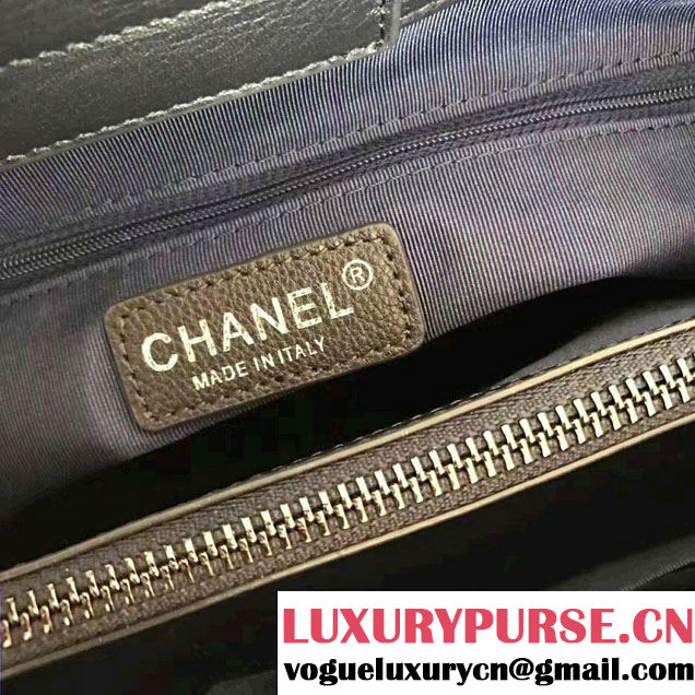Chanel Grained Calfskin Neo Executive Small Shopping Bag A69930 Dark Blue Cruise 2017