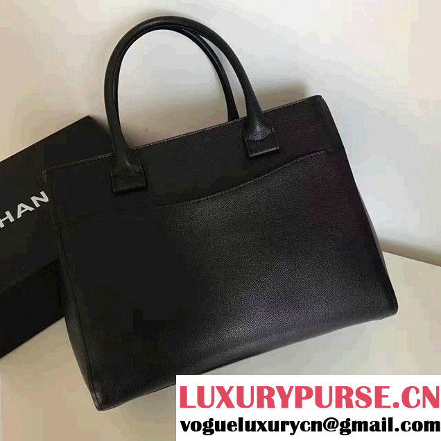 Chanel Grained Calfskin Neo Executive Small Shopping Bag A69930 Black Cruise 2017