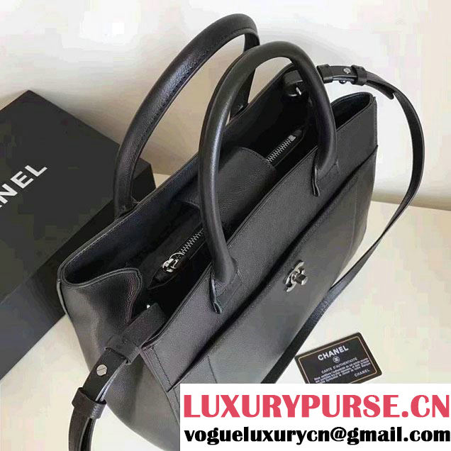 Chanel Grained Calfskin Neo Executive Small Shopping Bag A69930 Black Cruise 2017