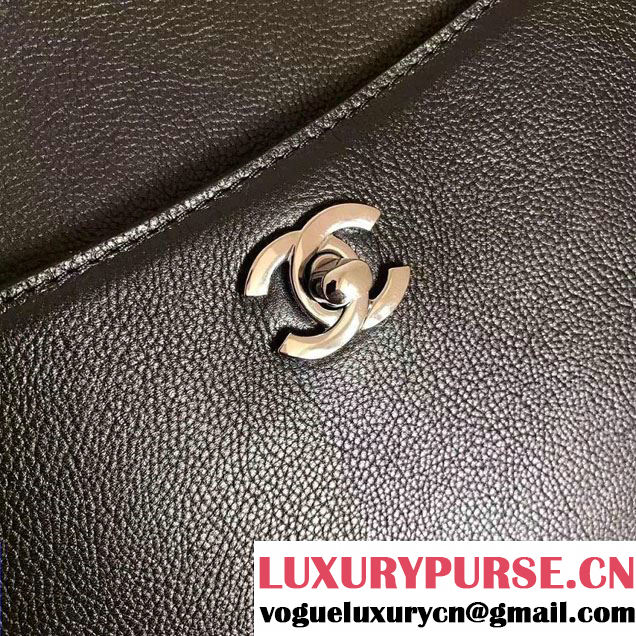 Chanel Grained Calfskin Neo Executive Small Shopping Bag A69930 Black Cruise 2017