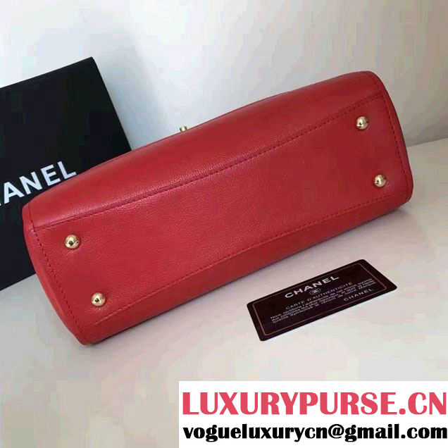 Chanel Grained Calfskin Neo Executive Mini Shopping Bag A69929 Red Cruise 2017