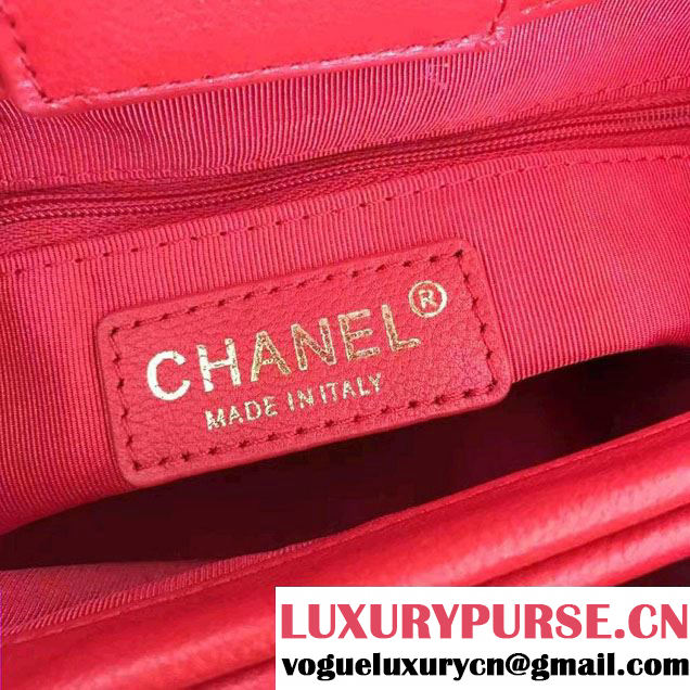 Chanel Grained Calfskin Neo Executive Mini Shopping Bag A69929 Red Cruise 2017