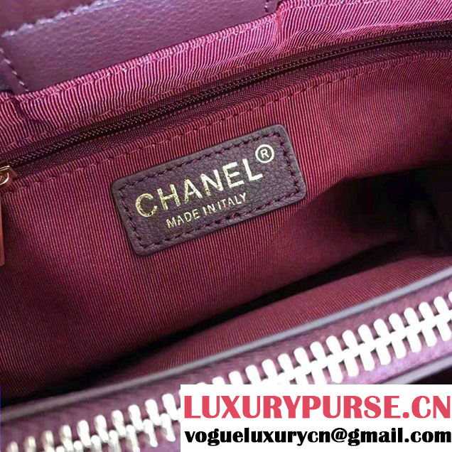 Chanel Grained Calfskin Neo Executive Mini Shopping Bag A69929 Burgundy Cruise 2017