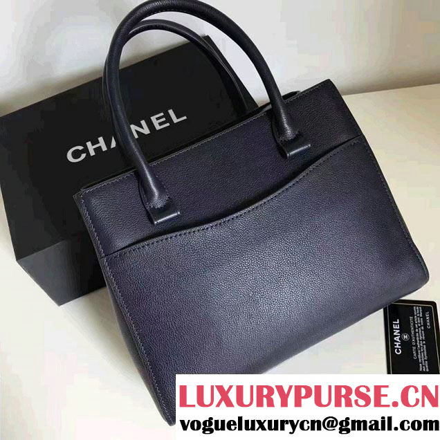 Chanel Grained Calfskin Neo Executive Mini Shopping Bag A69929 Dark Blue Cruise 2017