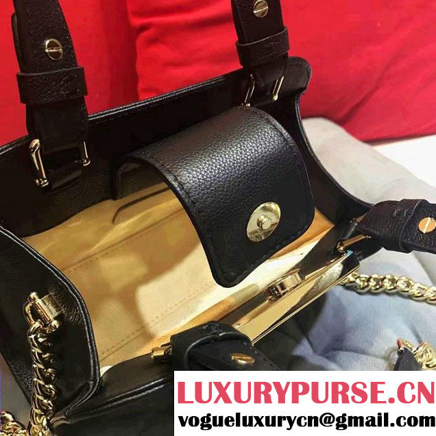 Chanel Label Click Small Shopping Bag A93731 Black 2017