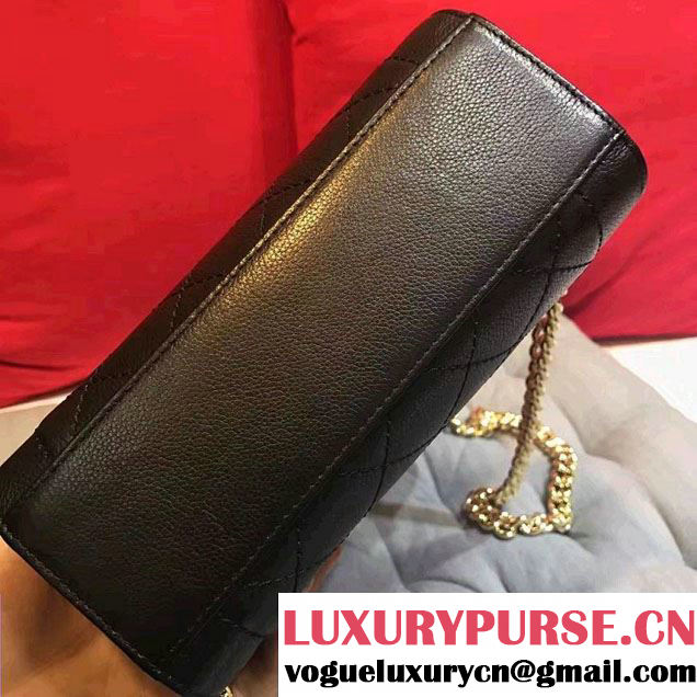 Chanel Label Click Small Shopping Bag A93731 Black 2017