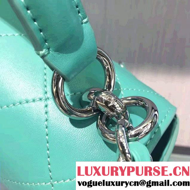 Chanel Small Coco Flap Top Handle Messenger Bag Green 2017