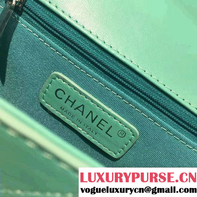 Chanel Small Coco Flap Top Handle Messenger Bag Green 2017