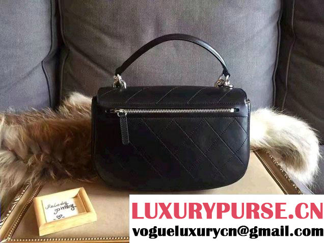 Chanel Large Coco Flap Top Handle Messenger Bag Black 2017