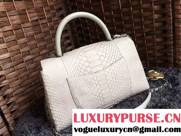Chanel Python Coco Top Handle Flap Shoulder Large Bag A93279 2017