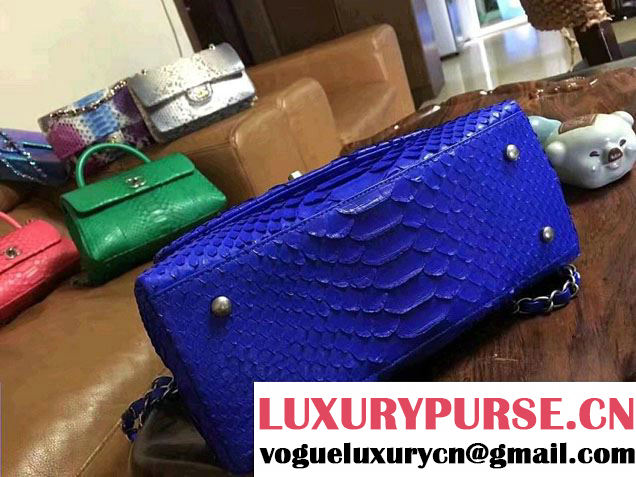 Chanel Python Coco Top Handle Flap Shoulder Small Bag A93050 2017