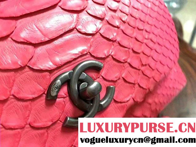 Chanel Python Coco Top Handle Flap Shoulder Small Bag A93050 2017
