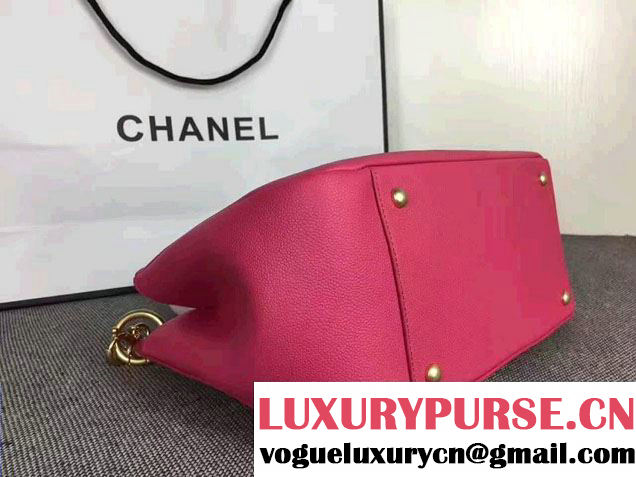 Chanel Large Shopping Bag Gold Hardware A93759 Fuchsia 2017