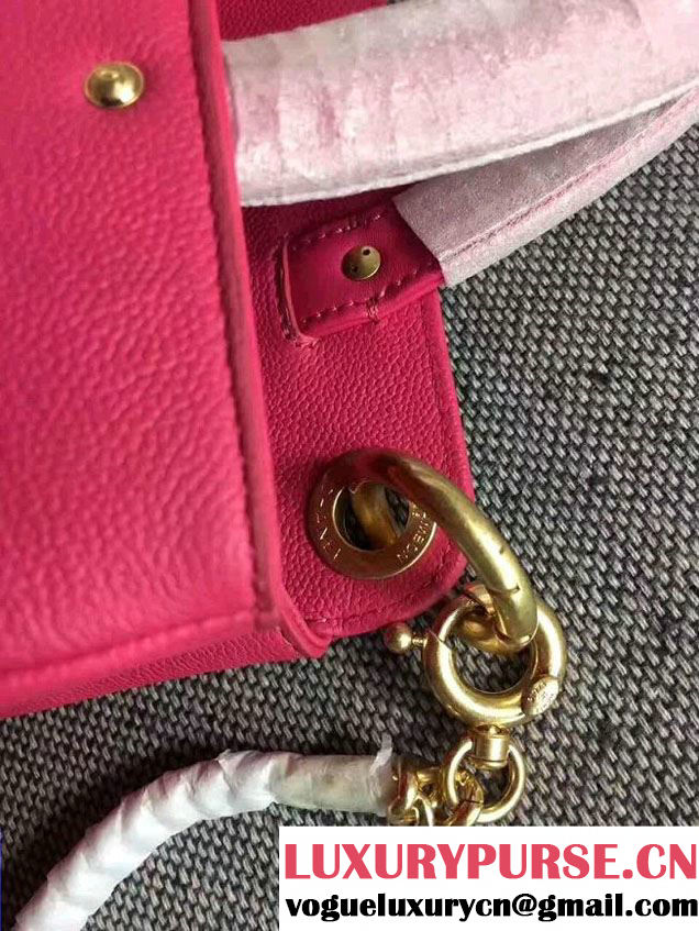 Chanel Large Shopping Bag Gold Hardware A93759 Fuchsia 2017