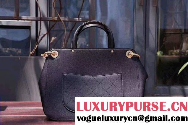 Chanel Large Shopping Bag Gold Hardware A93759 Black 2017