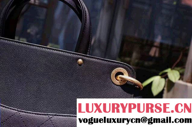 Chanel Large Shopping Bag Gold Hardware A93759 Black 2017