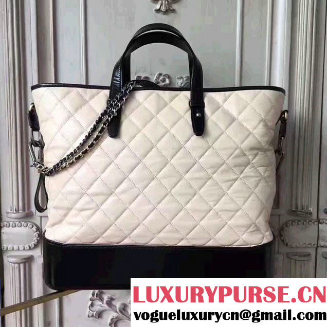 Chanel Gabrielle Large Hobo Shopping Tote Bag A93823 Nude/Black 2017