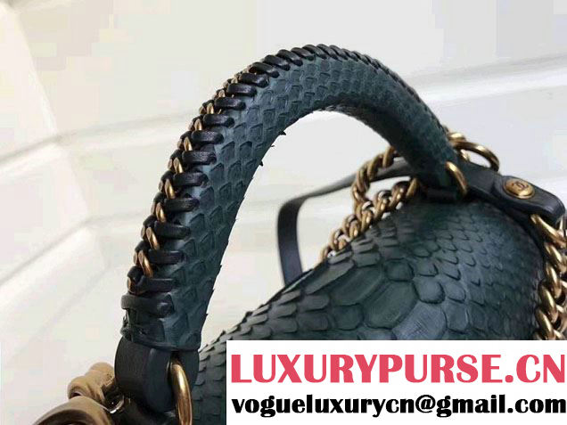 Chanel Python Chain Top Handle Boy Flap Medium Bag 2017