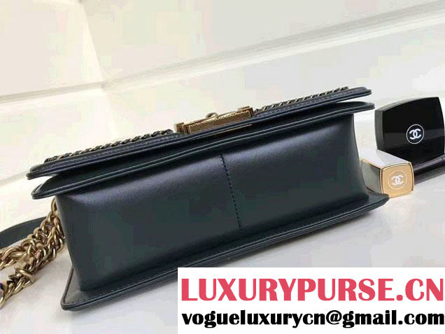 Chanel Python Chain Top Handle Boy Flap Medium Bag 2017