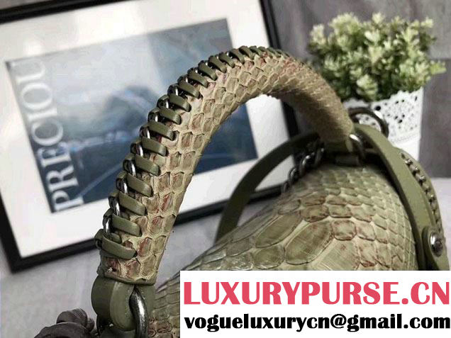 Chanel Python Chain Top Handle Boy Flap Medium Bag 2017